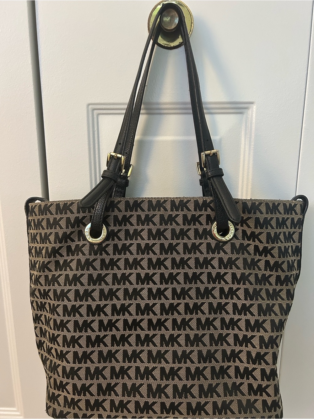 Michael Kors Black and Beige Tote